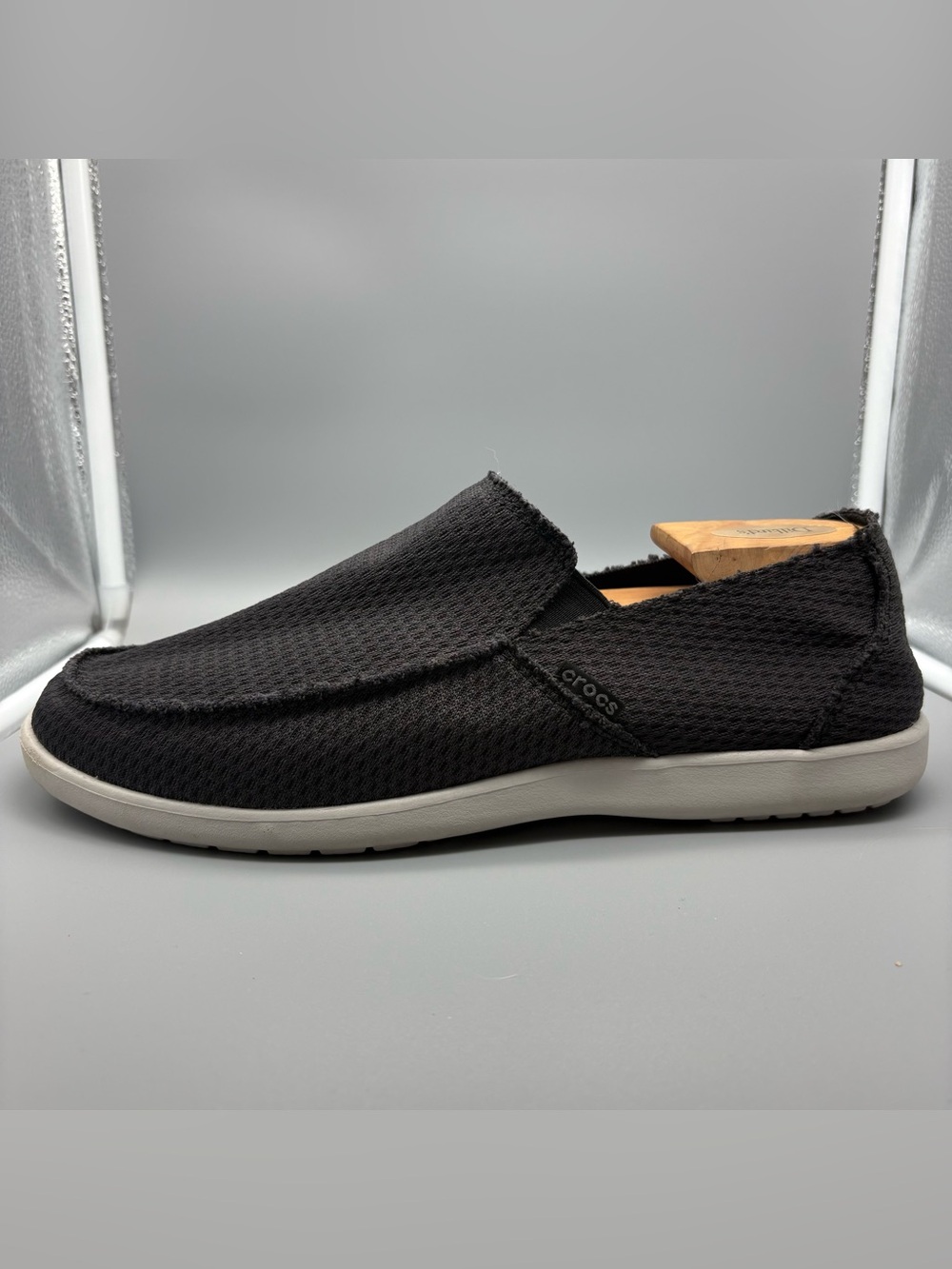 Crocs | Santa Cruz HC Slip On Shoes - Black Gray ; Mens 12